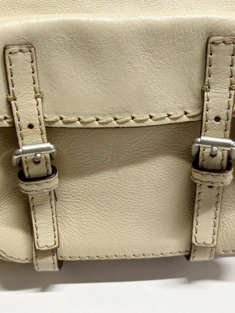 Chloe Cream Leather Satchel Handbag - Picture 5 of 9